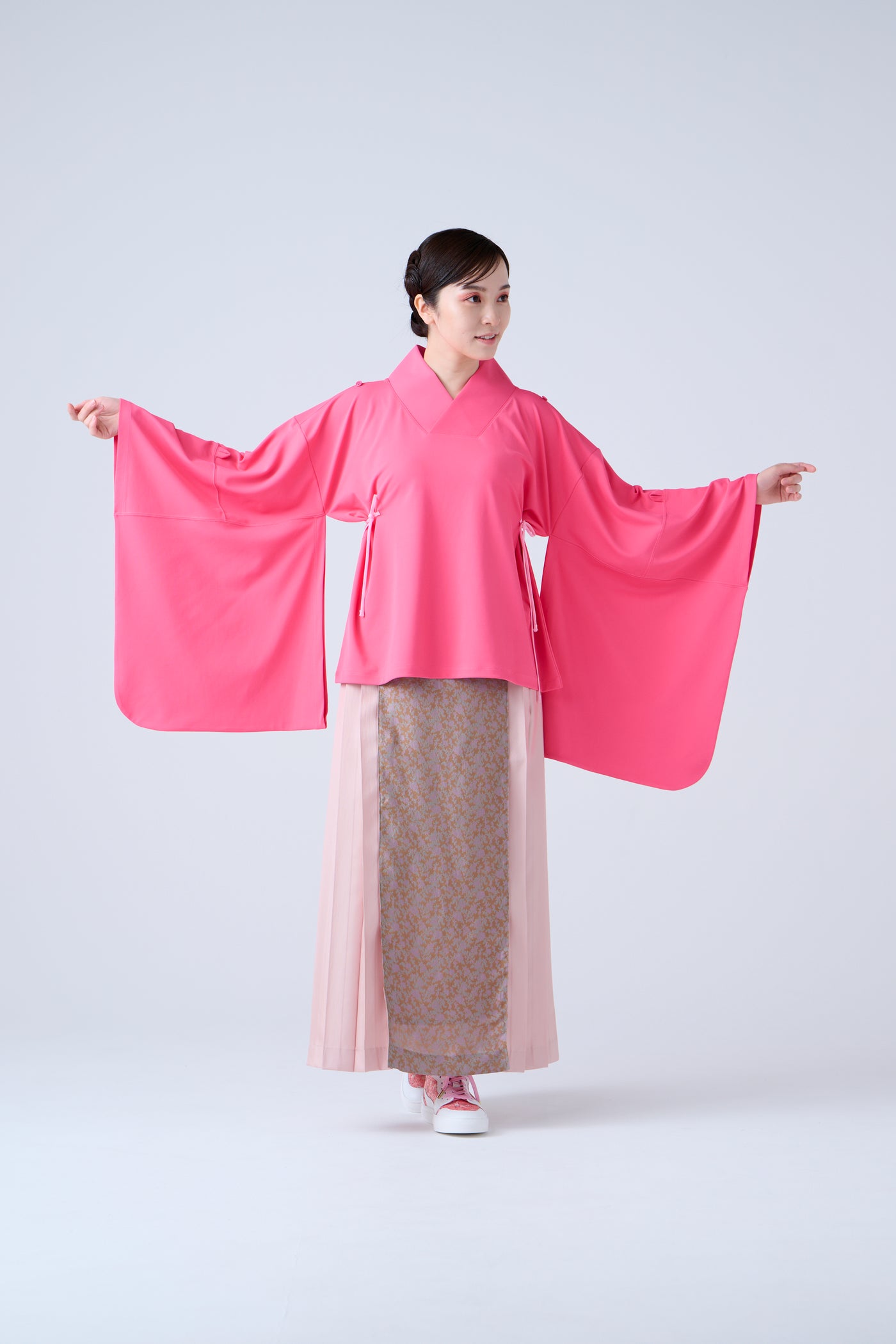 Kimono Sleeve Bare Smooth Short Pullover Pink