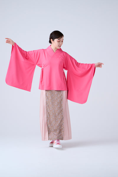 Kimono Sleeve Bare Smooth Short Pullover Pink