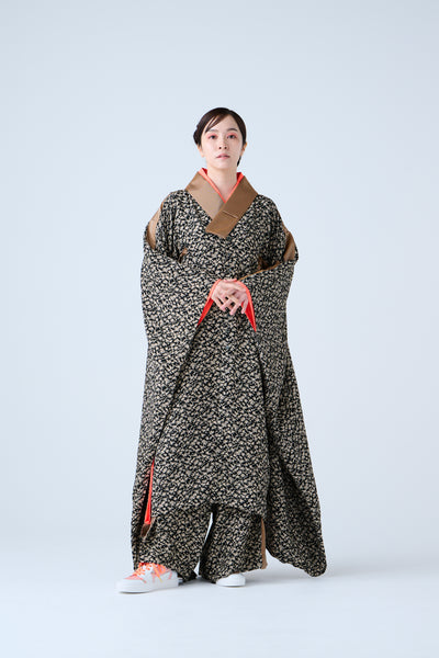 Kimono Sleeve Bare Smooth Long Pullover Orange