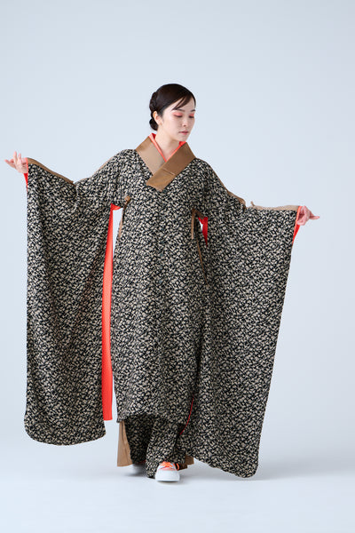 Kimono Sleeve Bare Smooth Long Pullover Orange