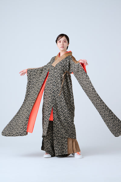 Kimono Sleeve Bare Smooth Long Pullover Orange