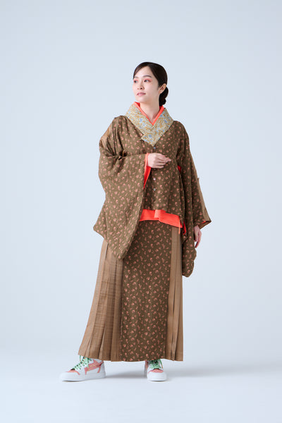 Kimono Sleeve Bare Smooth Short Pullover Orange