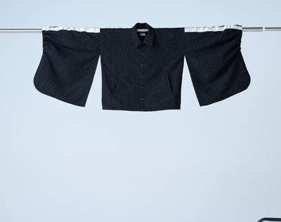 Folded jacquard track short jacket
