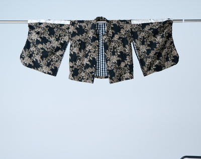 Floral Jacquard Track Jacket in Black
