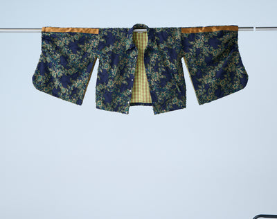 Floral Jacquard Track Jacket in Blue
