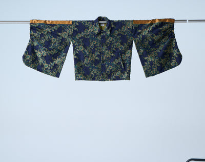 Floral Jacquard Track Jacket in Blue