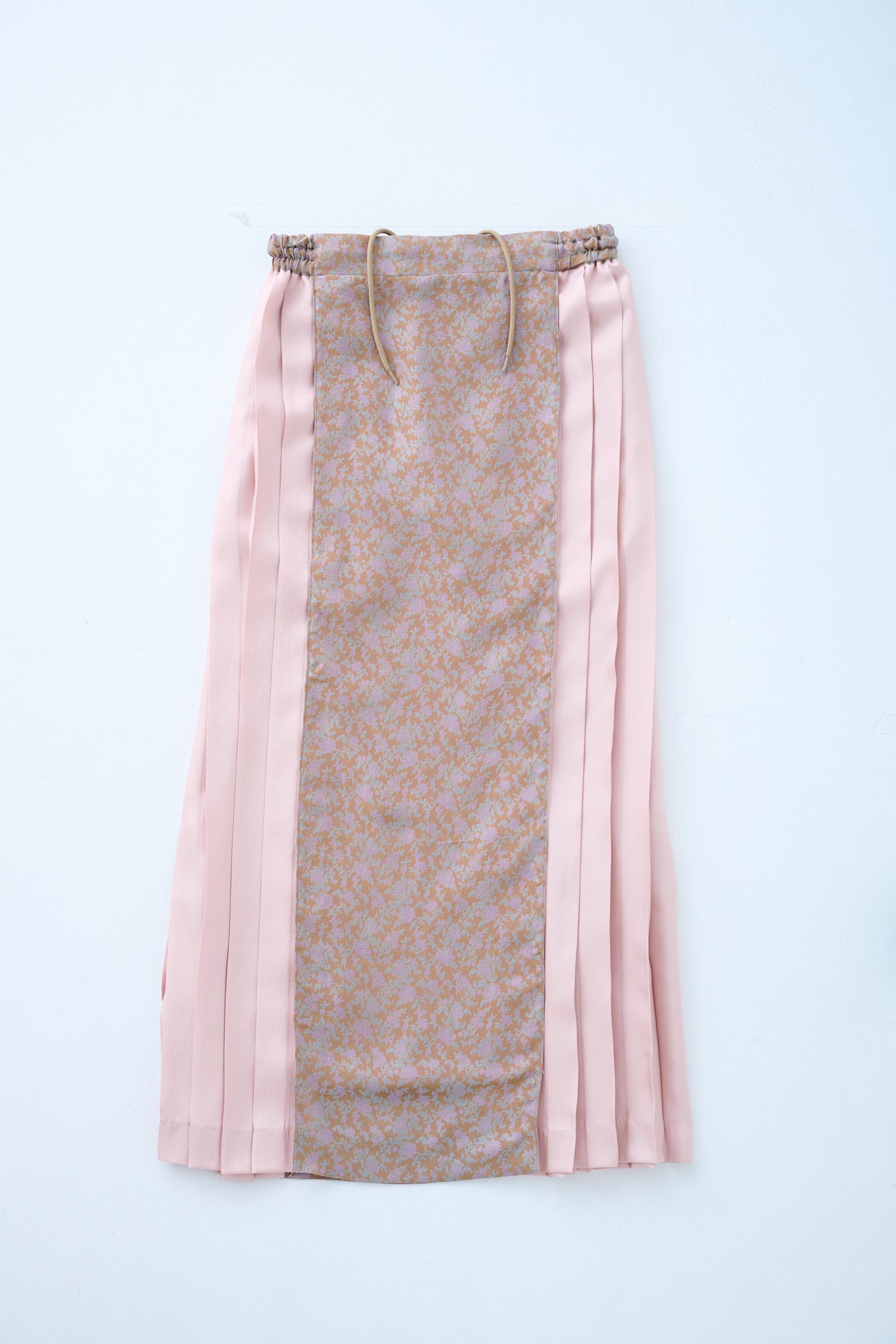 Small Leaf Jacquard Pleated Skirt