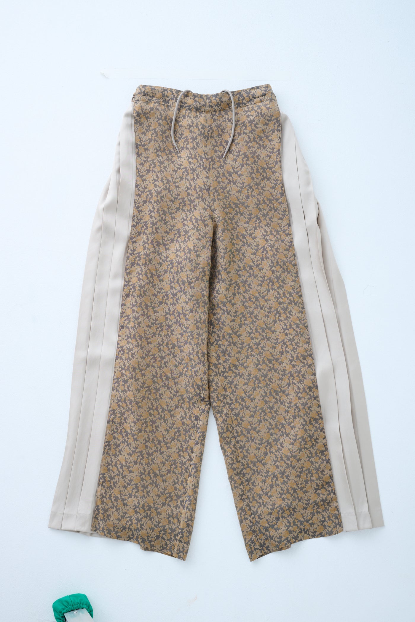 Cupra small flower jacquard pleated pants
