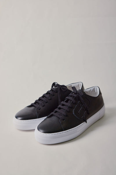 Icon Leather Sneakers (Black)